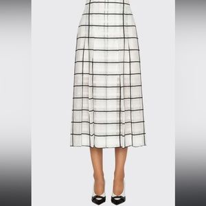 Akris windowpane high waist midi skirt- NEW